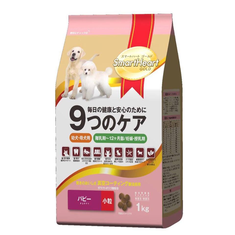 Thức ăn cho chó con và chó mẹ nuôi con Smartheart Gold Puppy 1kg