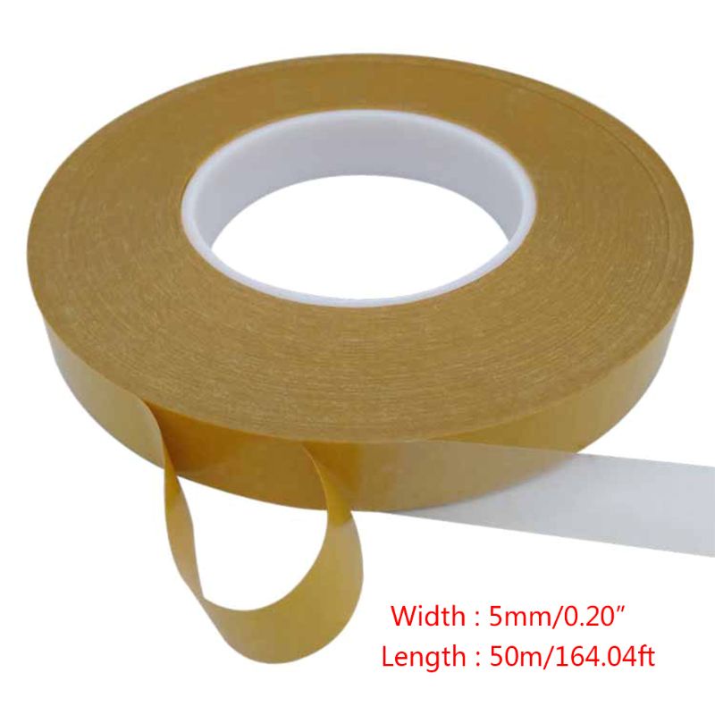 1 Cuộn Băng Keo Hai Mặt Trong Suốt Chịu Nhiệt Cao 50m