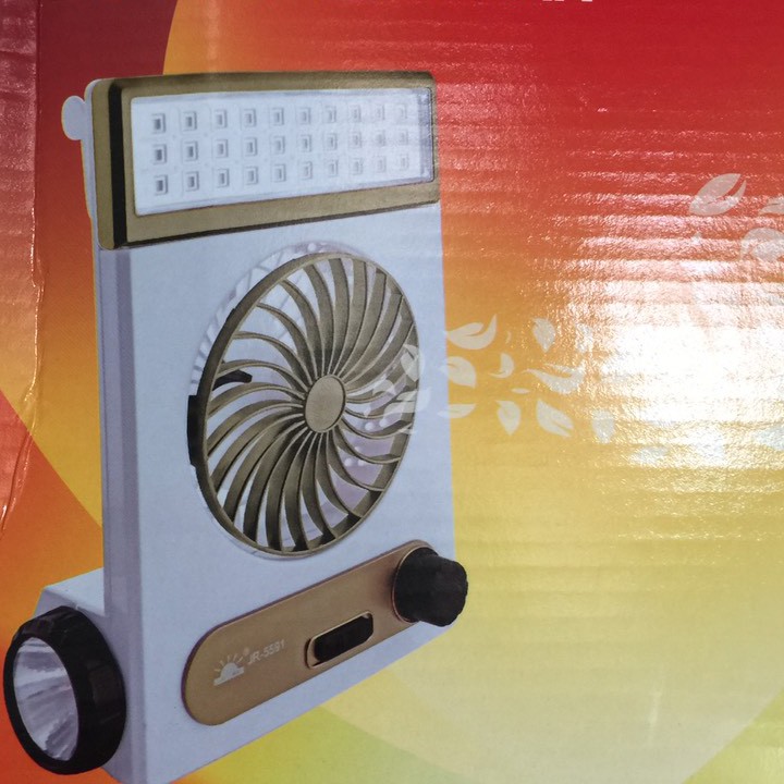 Quạt sạc năng lượng mặt trời tích hợp đèn Led Solar Light Fan