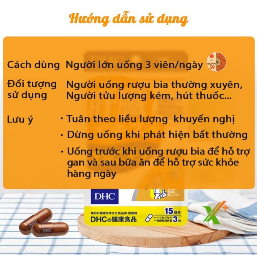 Viên uống bổ gan DHC Liver Esence + Ornithine 15 ngày và 30 ngày - Konni39