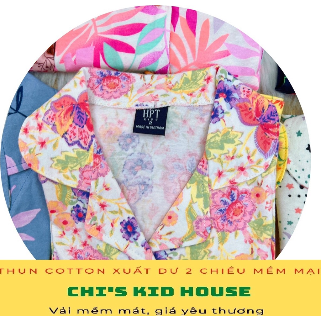 ĐỒ BỘ DÀI TAY/ PYJAMA THUN COTTON 2 CHIỀU XUẤT DƯ  CHO BÉ MẶC NGỦ 9-25KG