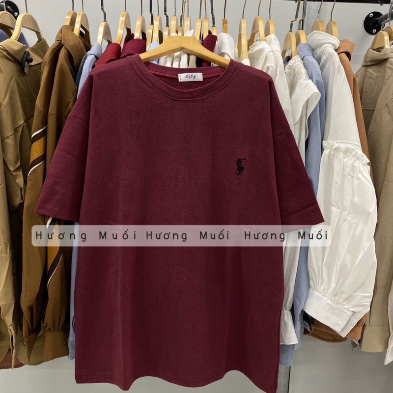 Áo thun thêu ngựa nhỏ - thun mặt nhung