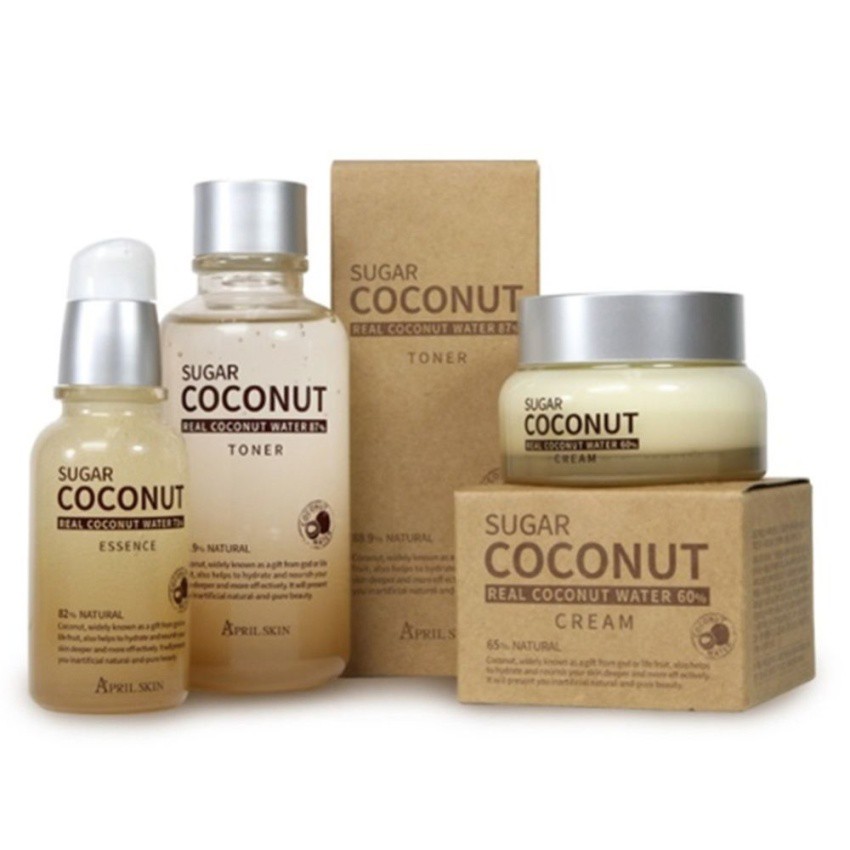 Hàng chính hãng Bộ sản phẩm dưỡng da toàn diện April Skin Sugar Coconut