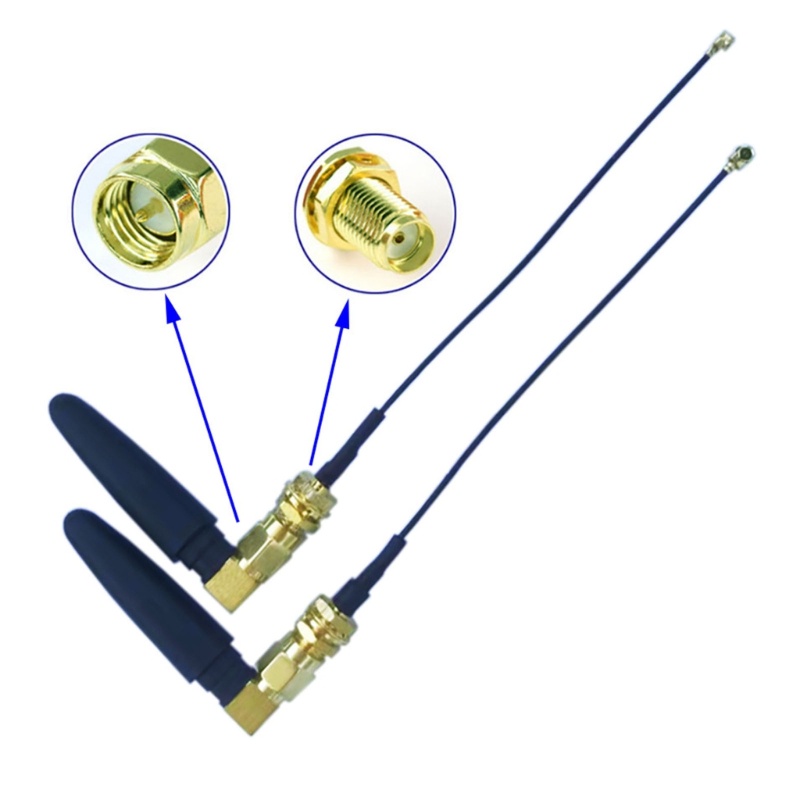Đầu Nối SMA Ăng Ten 3dBi 2400-2500MHz Dài 5cm Cho Thẻ PCI
