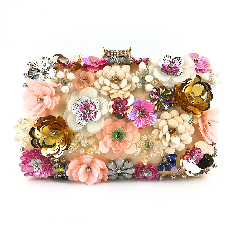 Ví Cầm Tay Đính Hạt Kim Sa Sang Trọng Dành Cho Nữ