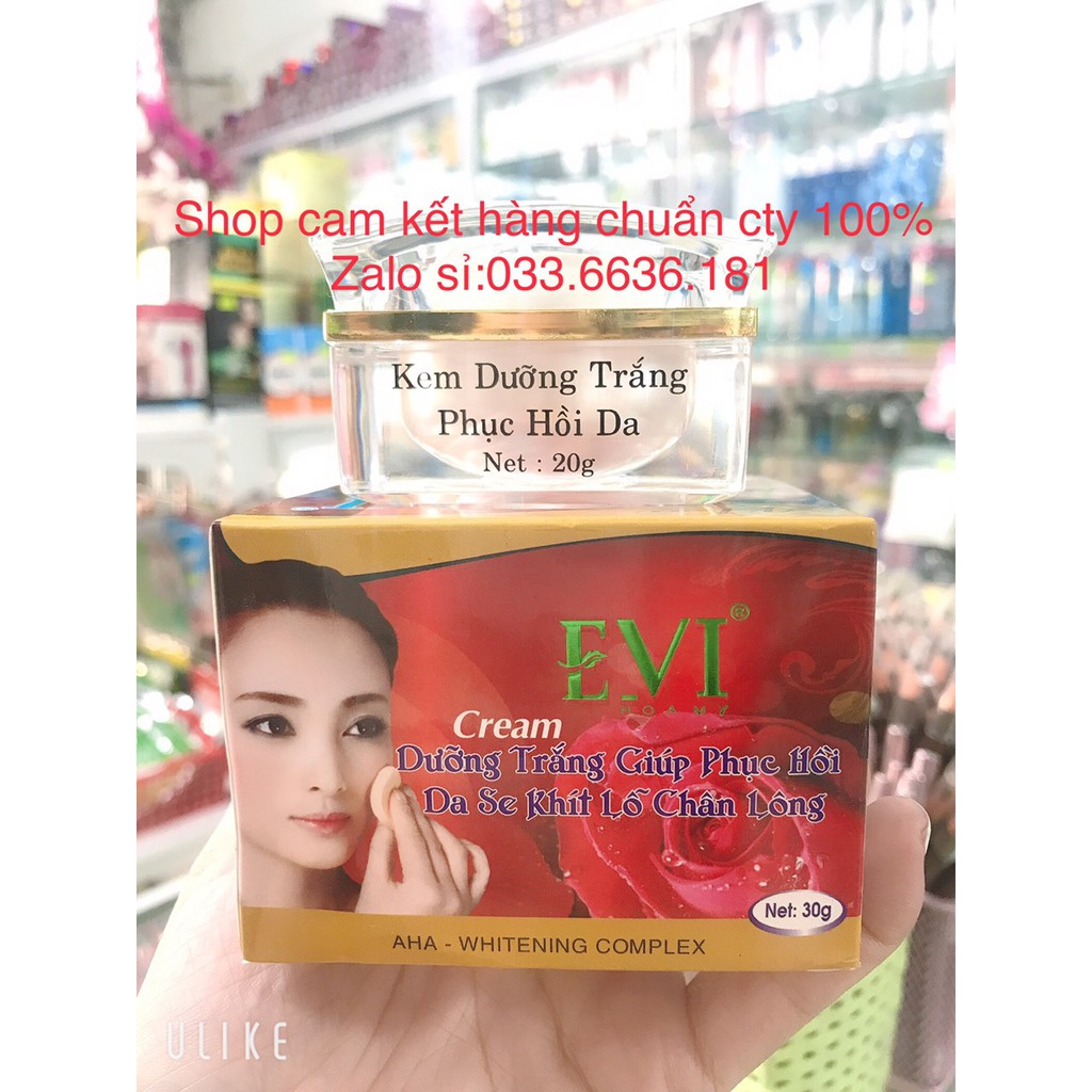 Kem EVI dưỡng trắng da- phục hồi da 30g