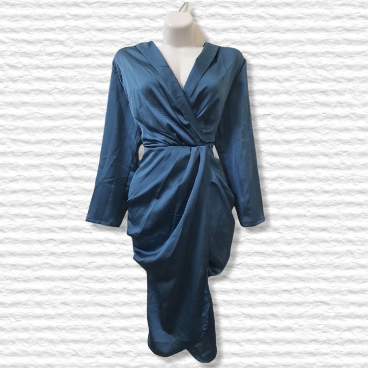 Thanh lý/ Pass  Đầm Lụa Công Sở Đi Tiệc Nhún Eo Monoco Shop