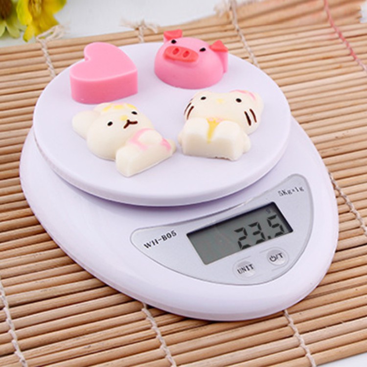 Cân tiểu ly Electronic  điện tử nhà bếp mini định lượng 1g - 5kg làm bánh độ chính xác cao kèm 2 viên pin AAA