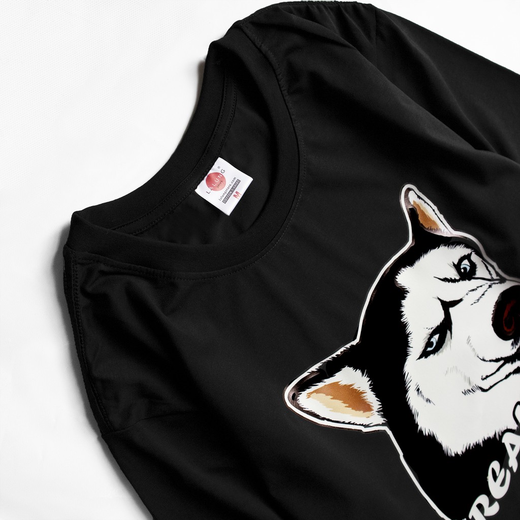 Áo Phông Cotton Unisex Hoạ Tiết Husky Mã 193