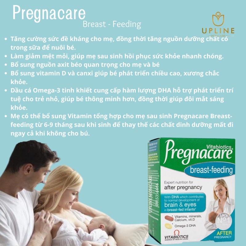 Vitamin bú tổng hợp Pregnacare Breast feeding hàng chuẩn chính hãng UK