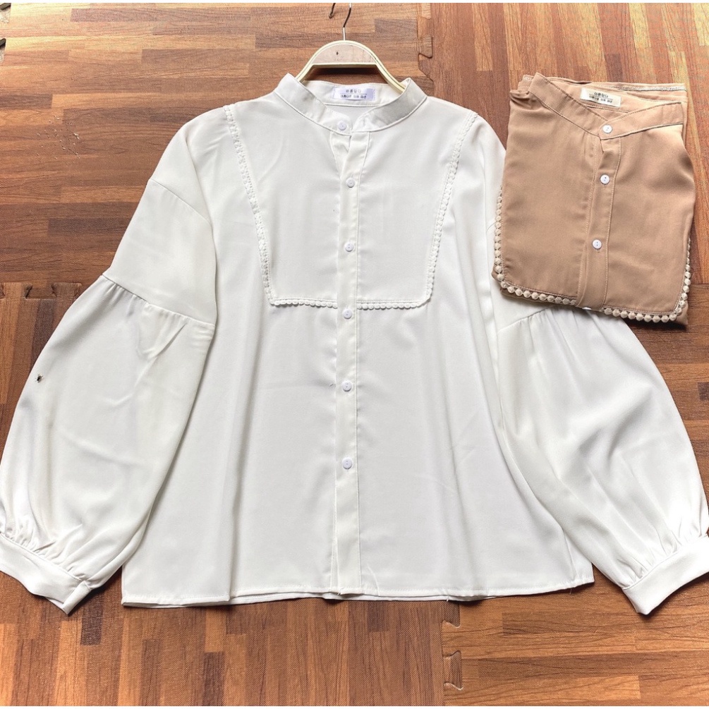 áo babydoll tay bồng tiểu thư hàng QCCC , áo sơ mi cổ vuông thêu vintagevn | BigBuy360 - bigbuy360.vn