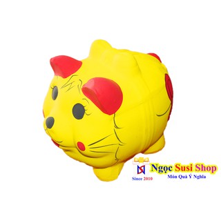 [MẪU MỚI] HEO ĐẤT TIẾT KIỆM BỎ ỐNG NƠ VẼ MÀU SIZE TO 25CM [ CỰC ĐẸP]