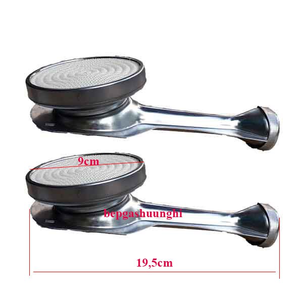 Combo 2 điếu inox bếp gas hồng ngoại Fi90mm trắng, phụ kiện bếp gas