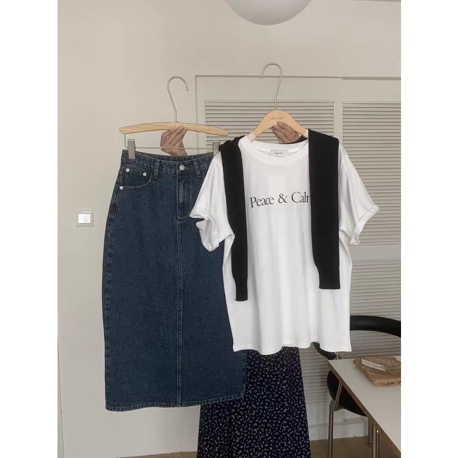 TEE chữ Peace and Calm 2402 Vegetable