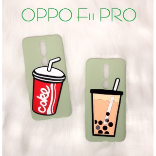 Ốp Silicon Dẻo GẮN nổi Ly Trà Sữa Trân Châu/Coca - Dành Cho OPPO F11 PRO