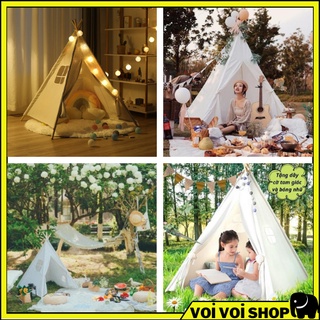 Lều cắm trại tam giác làm phụ kiện chụp ảnh, chụp hình. Lều vải cho bé chơi, ngủ trong nhà, Decor phòng