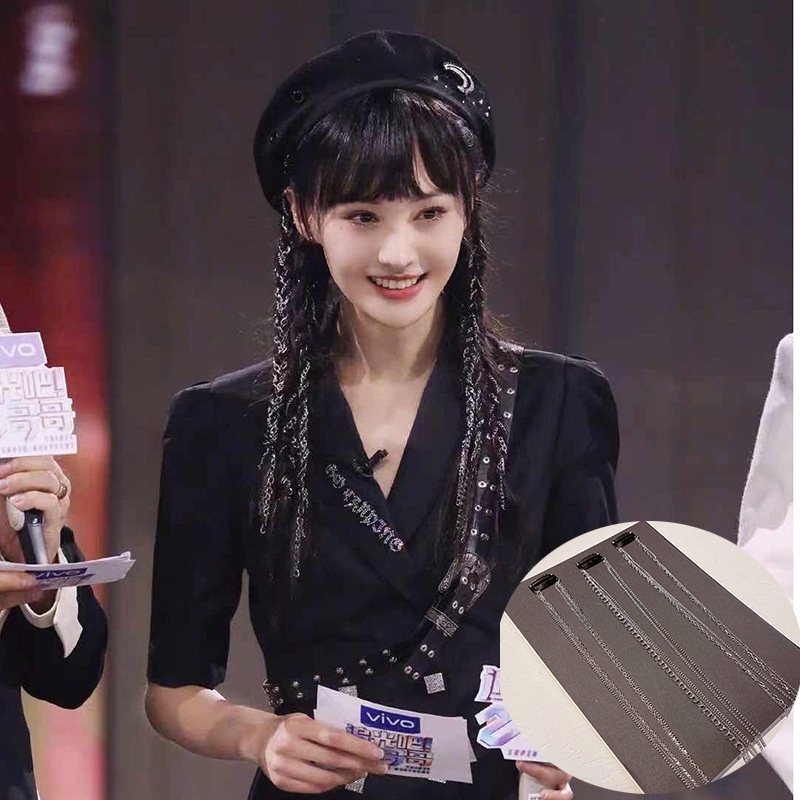 Dây Buộc Tóc Phối Chuỗi Xích Thời Trang Xinh Xắn Dành Cho Nữ