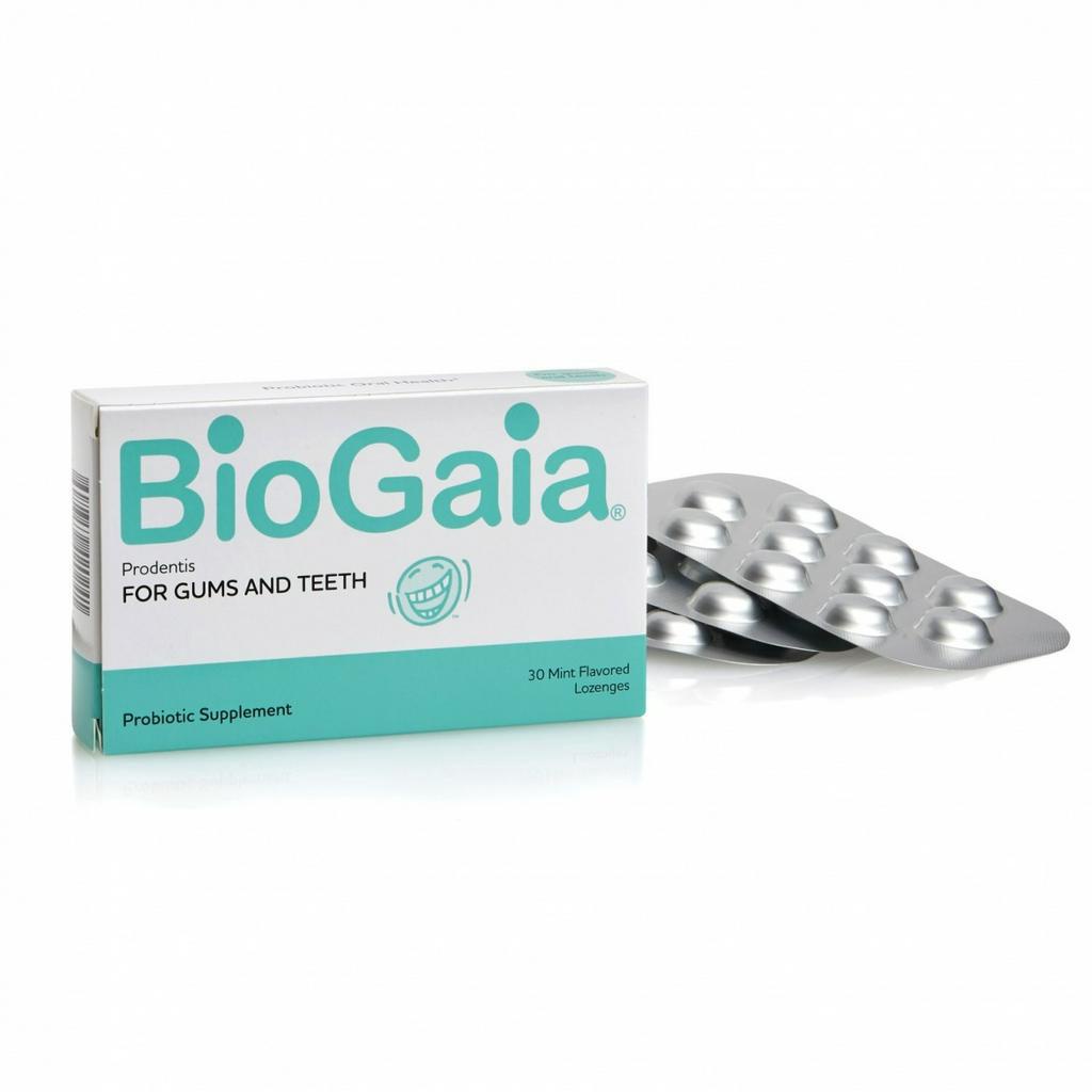 Viên ngậm vi sinh BioGaia ProDentis giúp hết hôi miệng, chảy máu răng, ngăn ngừa viêm nướu