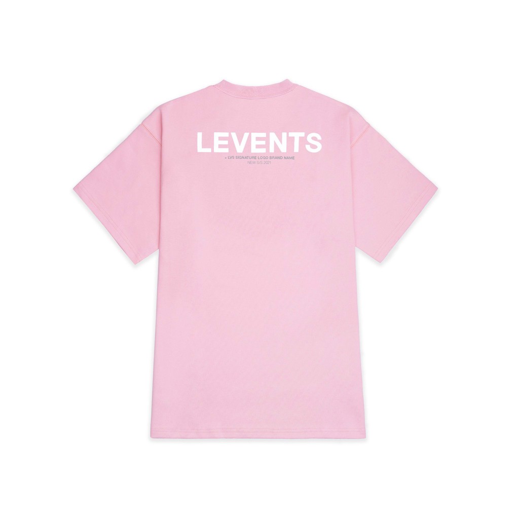 ÁO LEVENTS LVS XL LOGO BRANDNAME season21 PINK/WHITE/BLACK (MUA TRÊN 2 KÈM TOTE LVS)