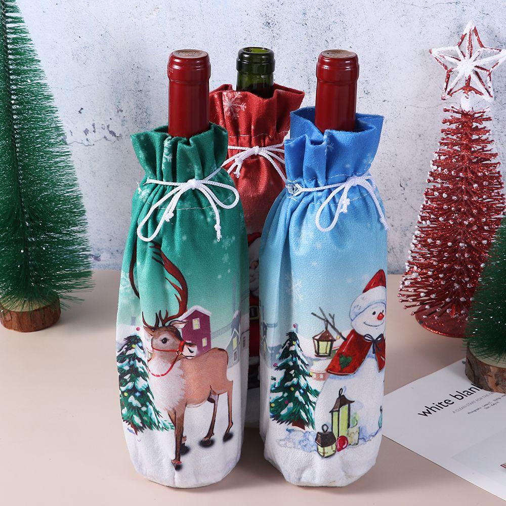 Vỏ Bọc Chai Rượu Hoạ Tiết Giáng Sinh Dễ Thương