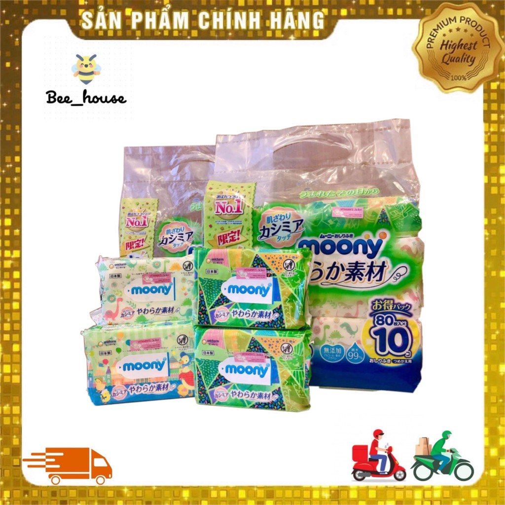 Giấy ướt moony 80 tờ