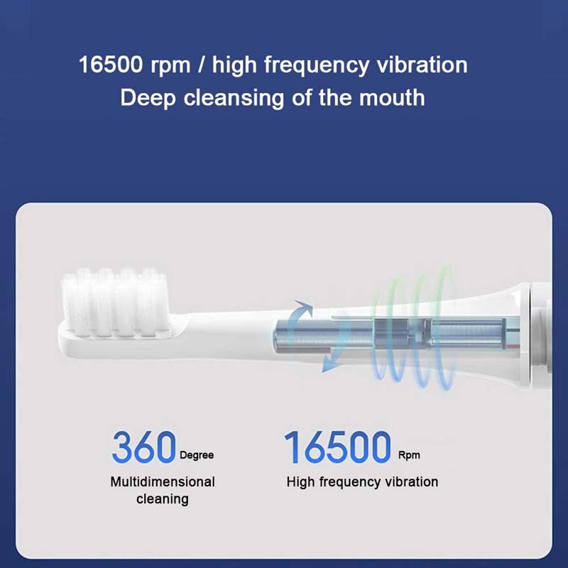 Bàn chải điện Xiaomi Mijia T100 -Màu  Trắng- Hàng Chính Hãng