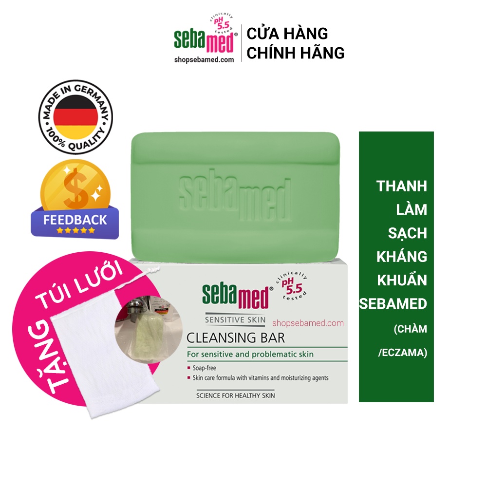 [Chính Hãng] Thanh soap chàm, eczema Sebamed pH5.5