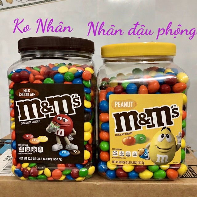 Socola sữa M&M của Mỹ 1.757kg