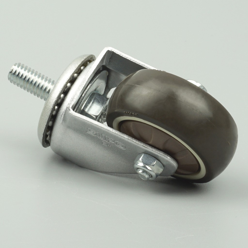 Bánh xe SUPO 50x21 Cao su mềm, cọc vít M10