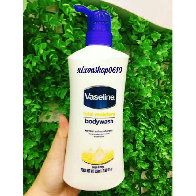 Sữa tắm dưỡng ẩm cho làn da khô Vaseline Total Moisture Body Wash 650ml của Mỹ