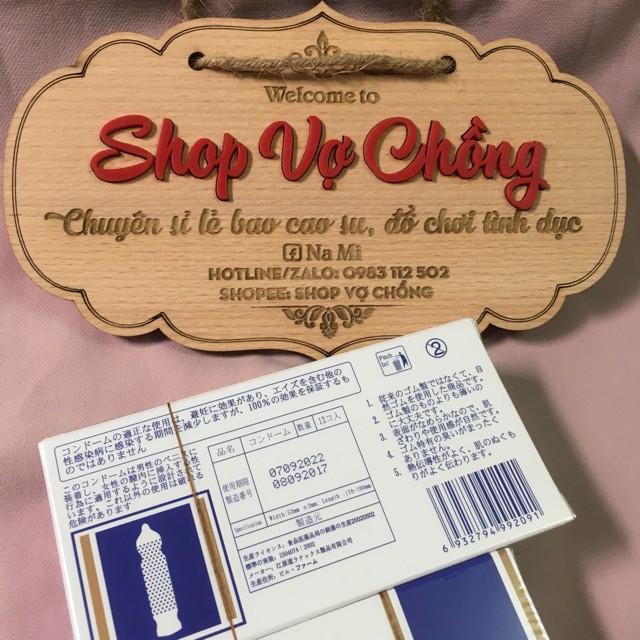 Bao cao su siêu mỏng ôm khít và nhiều chấm nhỏ li ti hộp 12 cái