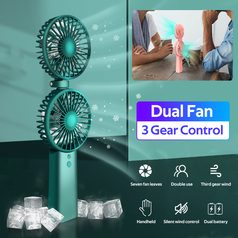 2021 New 4000mAh Mini Fan Super Silence Rotable Strong Wind Speed Air Cooler Fan Usb Fan Camping Mini Fan Portable Fan Rechargeable Battery Operated Humidifier Purifier Mini USB Water Cooling Fan For Home Office School Traveling Fathers Day Gifts