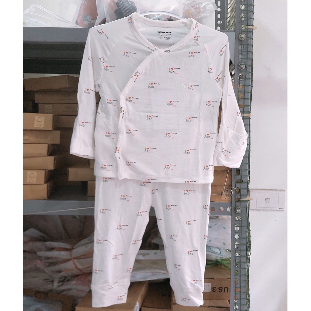 Bộ dài tay cài chéo Nature Wear