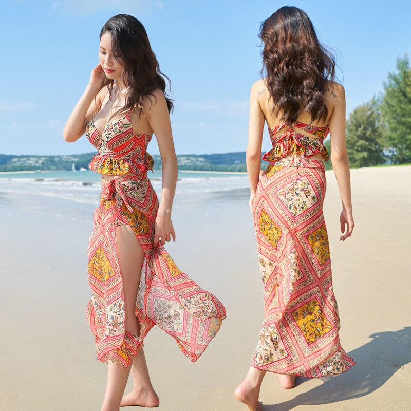 Set Đồ Tắm In Họa Tiết Thời Trang Quyến Rũ Dành Cho Nữ | BigBuy360 - bigbuy360.vn