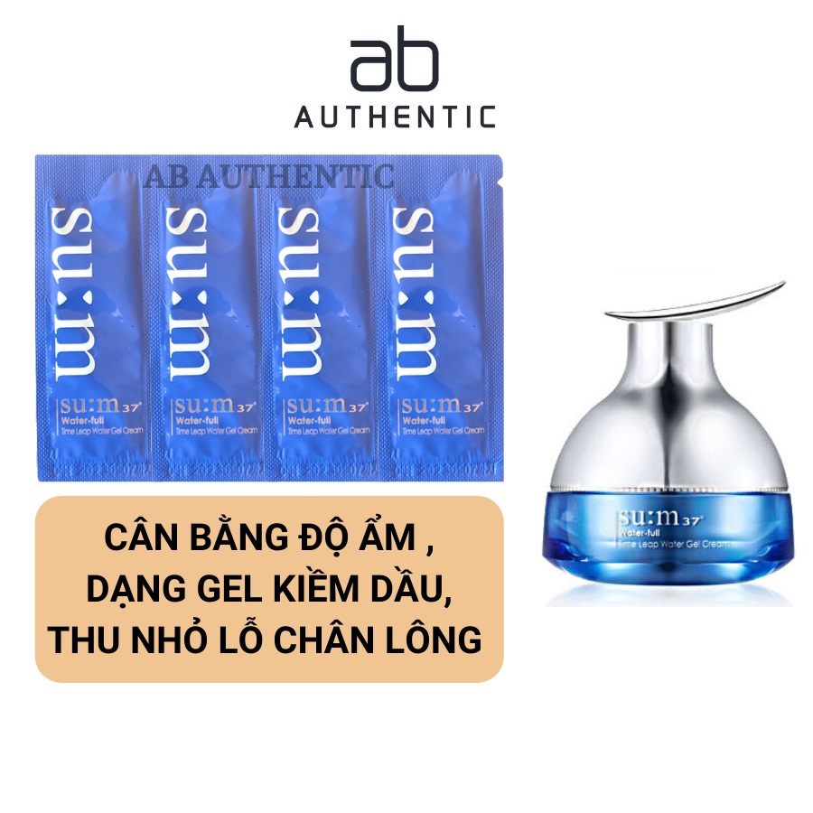 Gói sample Kem dưỡng sum xanh cấp nước, kiềm dầu Water-full Gel Cream - AB Authentic