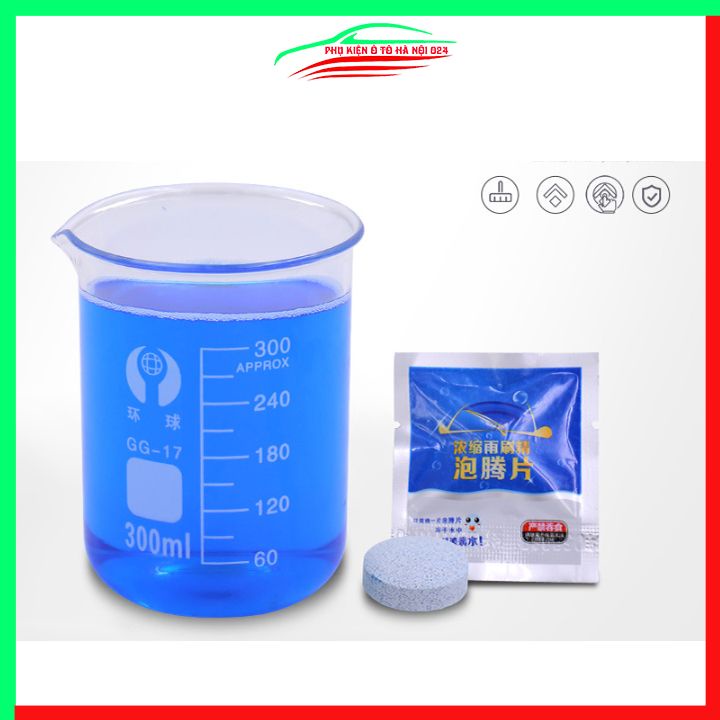 Viên sủi rửa kính ô tô 1 viên 4 lít nước hòa tan không lắng cặn