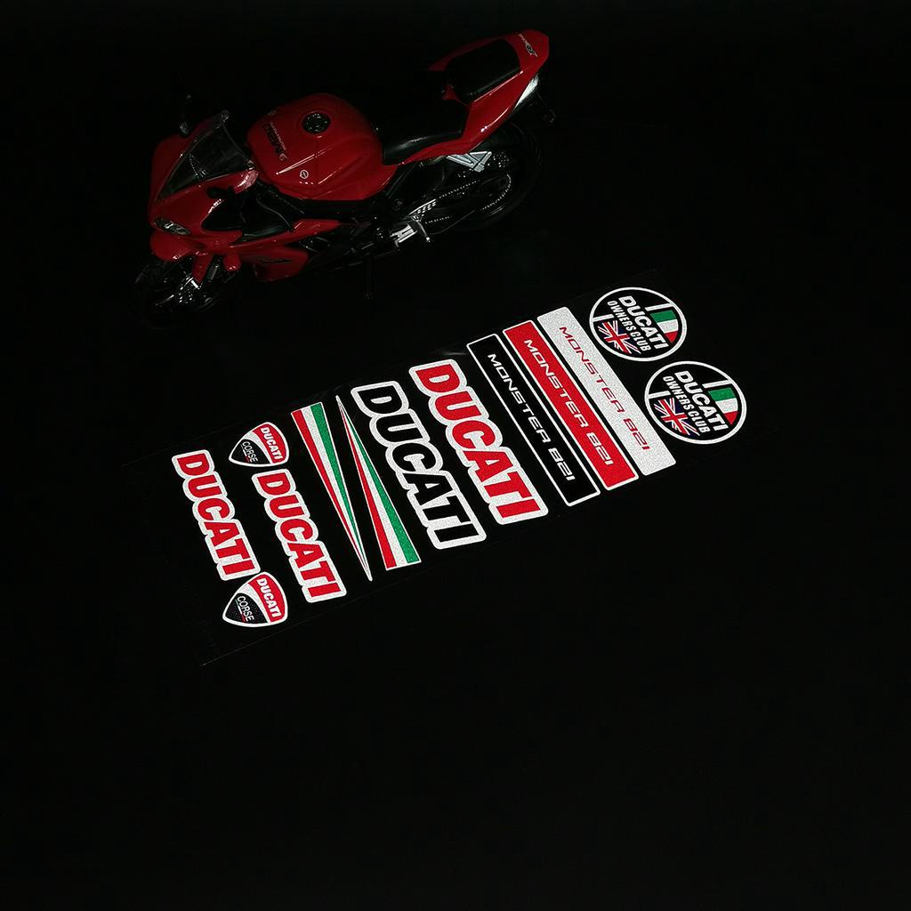 Decal Phản Quang Dán Trang Trí Xe Ducati No.71 Vespa