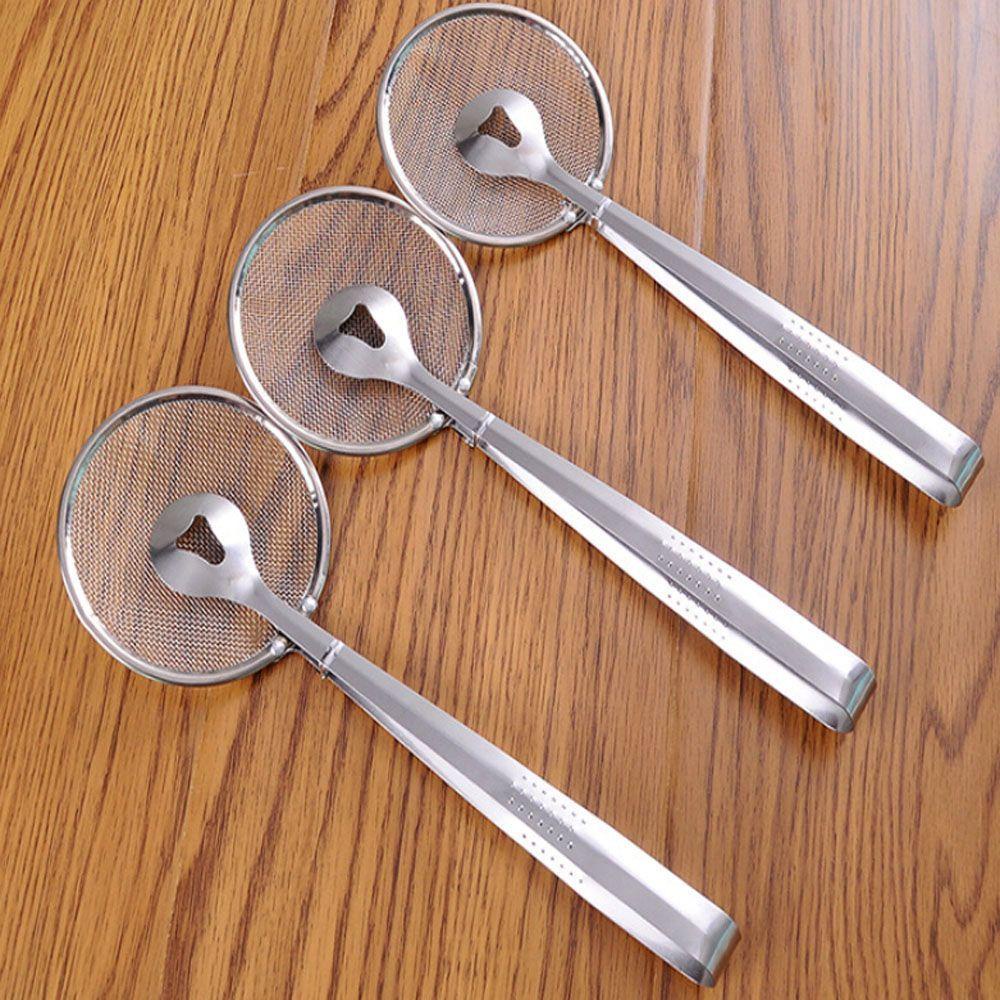 Vá Lọc Dầu Chiên Thức Ăn Bằng Thép Không Gỉ Đa Năng Tiện Dụng Cho Nhà Bếp