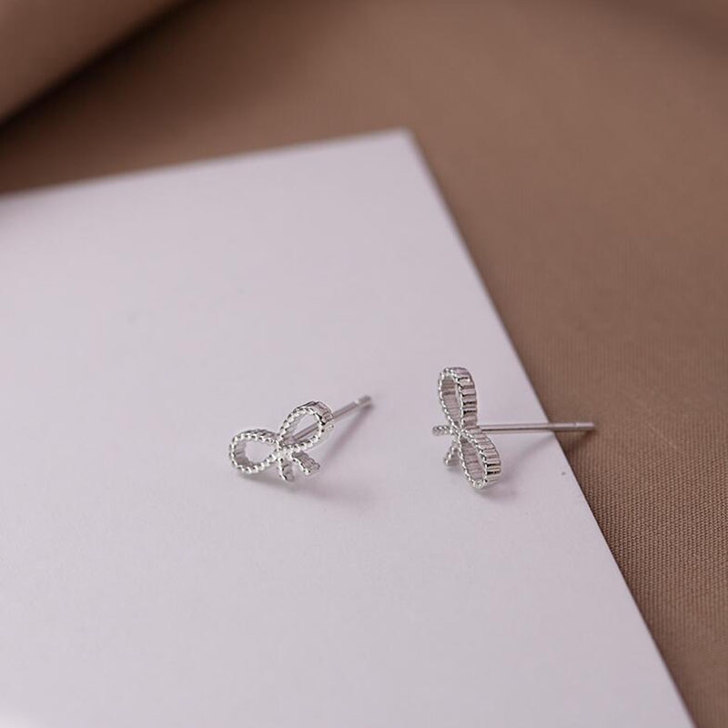 MANYUE Bông Tai Hình Nơ Đính Đá Phong Cách Hàn Quốc Xinh Xắn Dành Cho Nữ