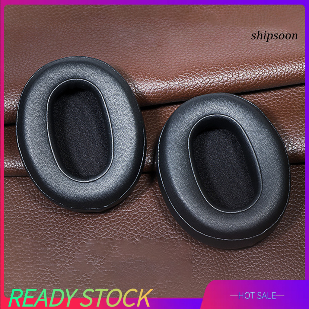 snej  1 Pair Ear Pads Elastic Protein Faux Leather Dustproof Headphone Earmuff for Sony WH-XB900N