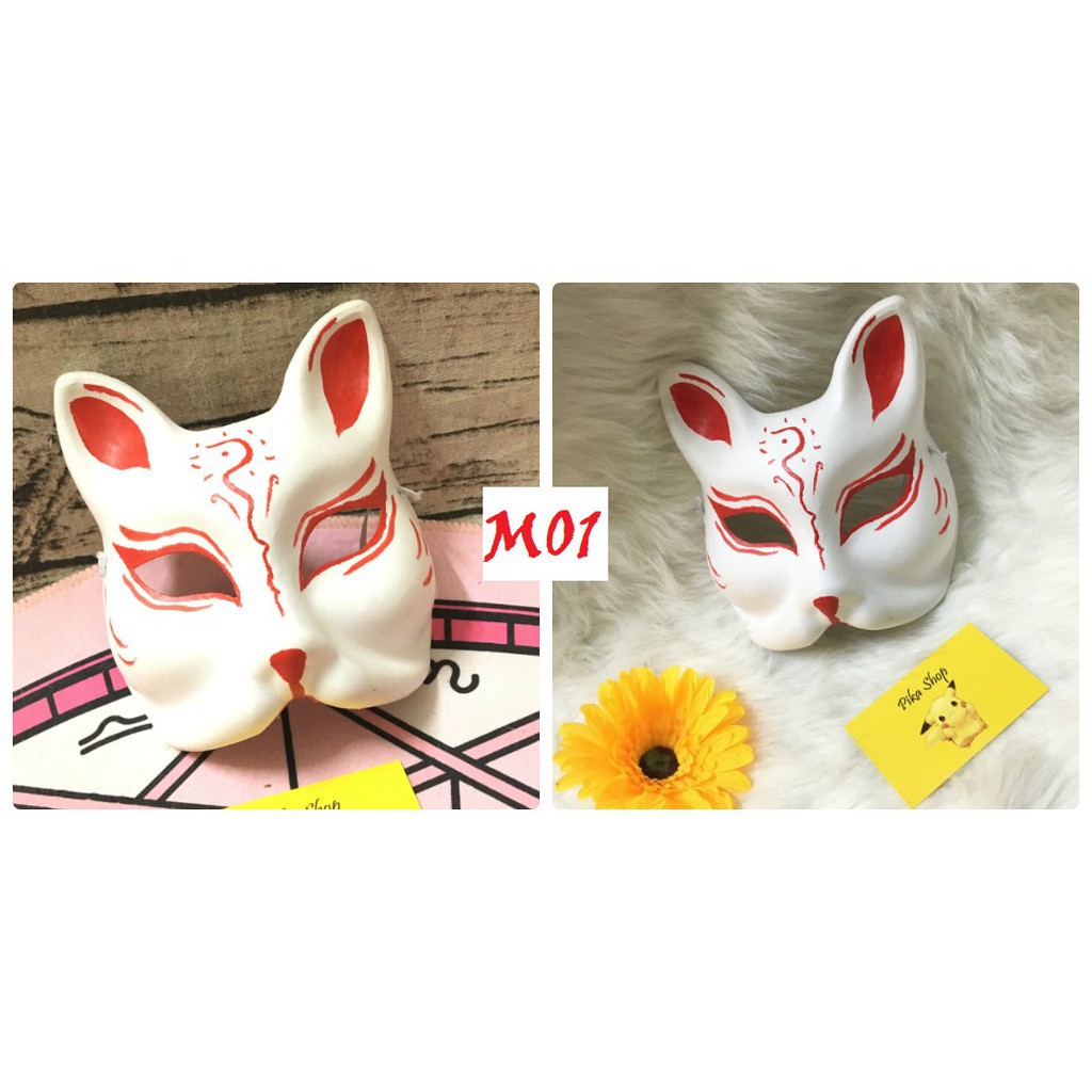  10 mẫu Kitsune mask bán chạy  - mặt nạ cáo cosplay  Q6 in 1