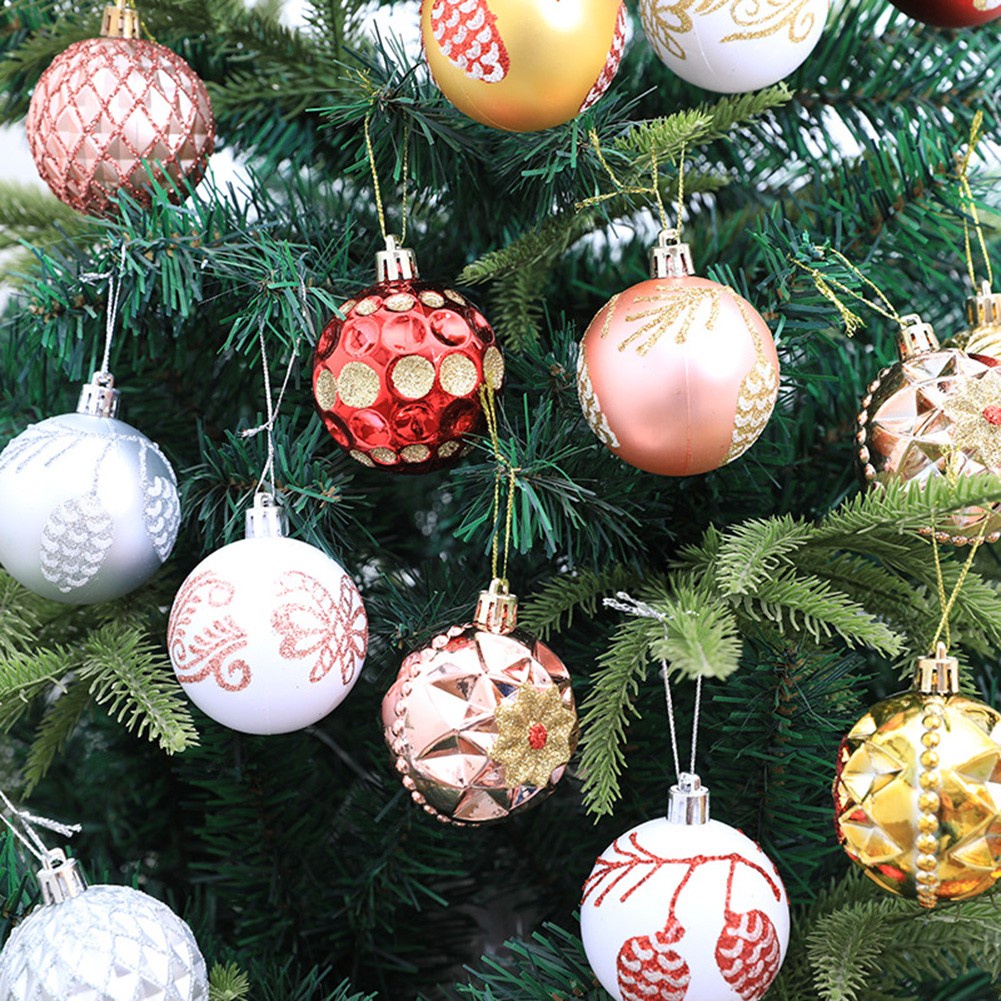 Set 8 Quả Châu Trang Trí Cây Thông Noel