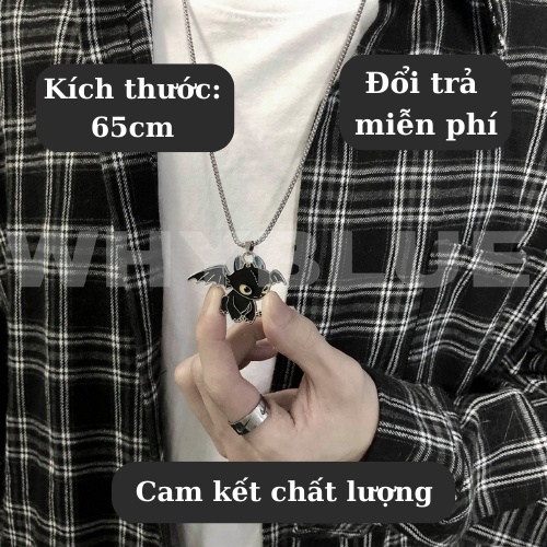 Vòng Cổ Đôi Uyên Ương Cao Cấp Titan Không Gỉ PUN Dây Chuyền Cặp Phong Cách Hàn Quốc Hot- VC Night Fury