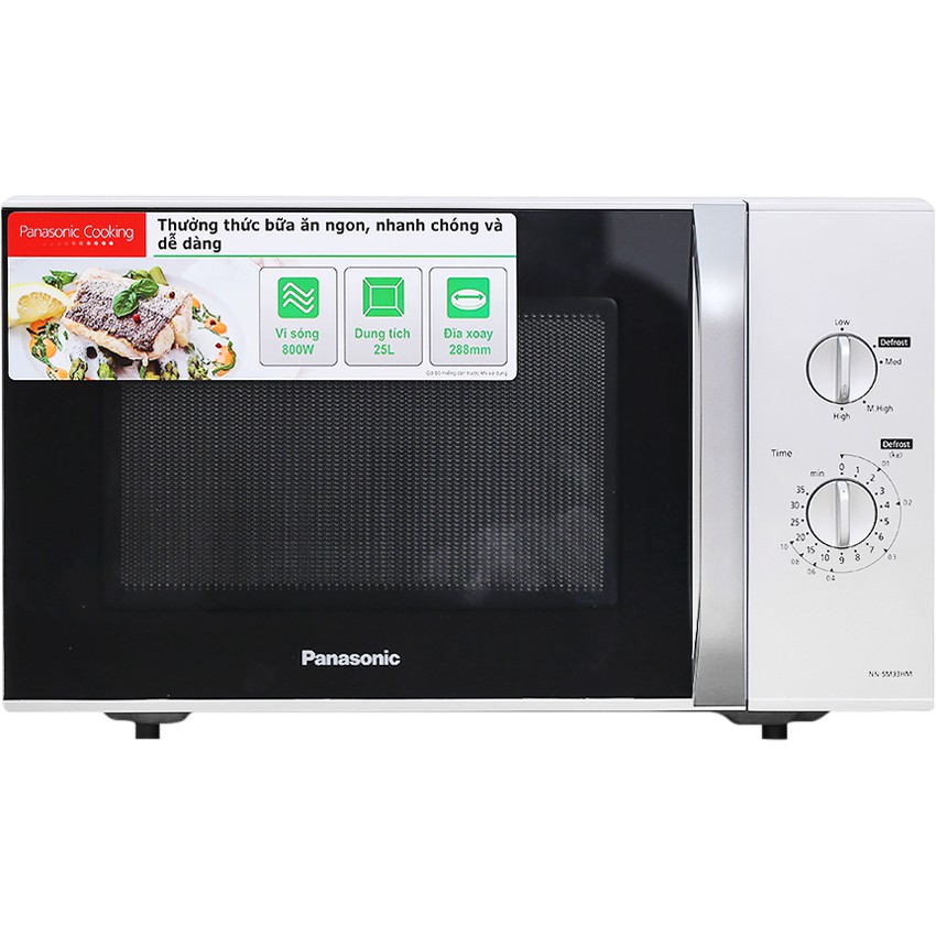 Lò vi sóng Panasonic NN-SM33HMYUE 25 lít - Công suất 800W - Bảo hành 12 tháng