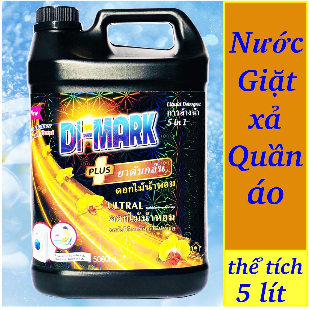 Nước giặt xả quần áo Công Nghệ Thái Lan DI-MARK 5 lít Đen Lưu Hương 24h