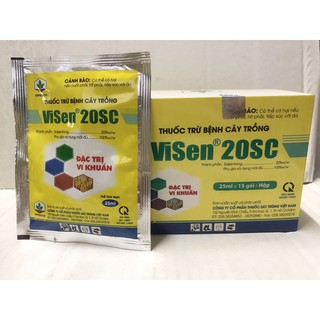 Visen 20sc - trừ bệnh cây trồng 25ml*15 gói/ hộp