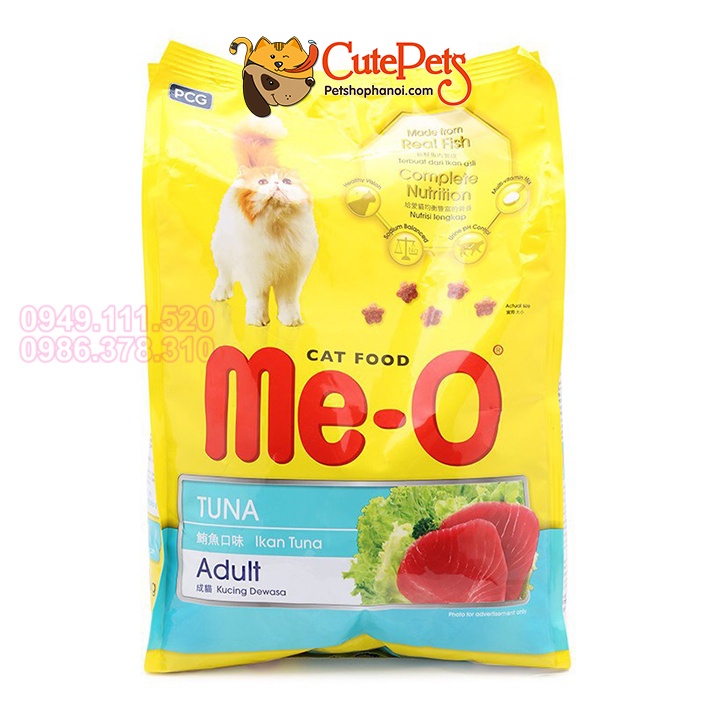 Thức ăn cho mèo Me-O adult 350g Vị Hải sản Cá Ngừ Cá thu - Phụ kiện thú cưng Hà Nội