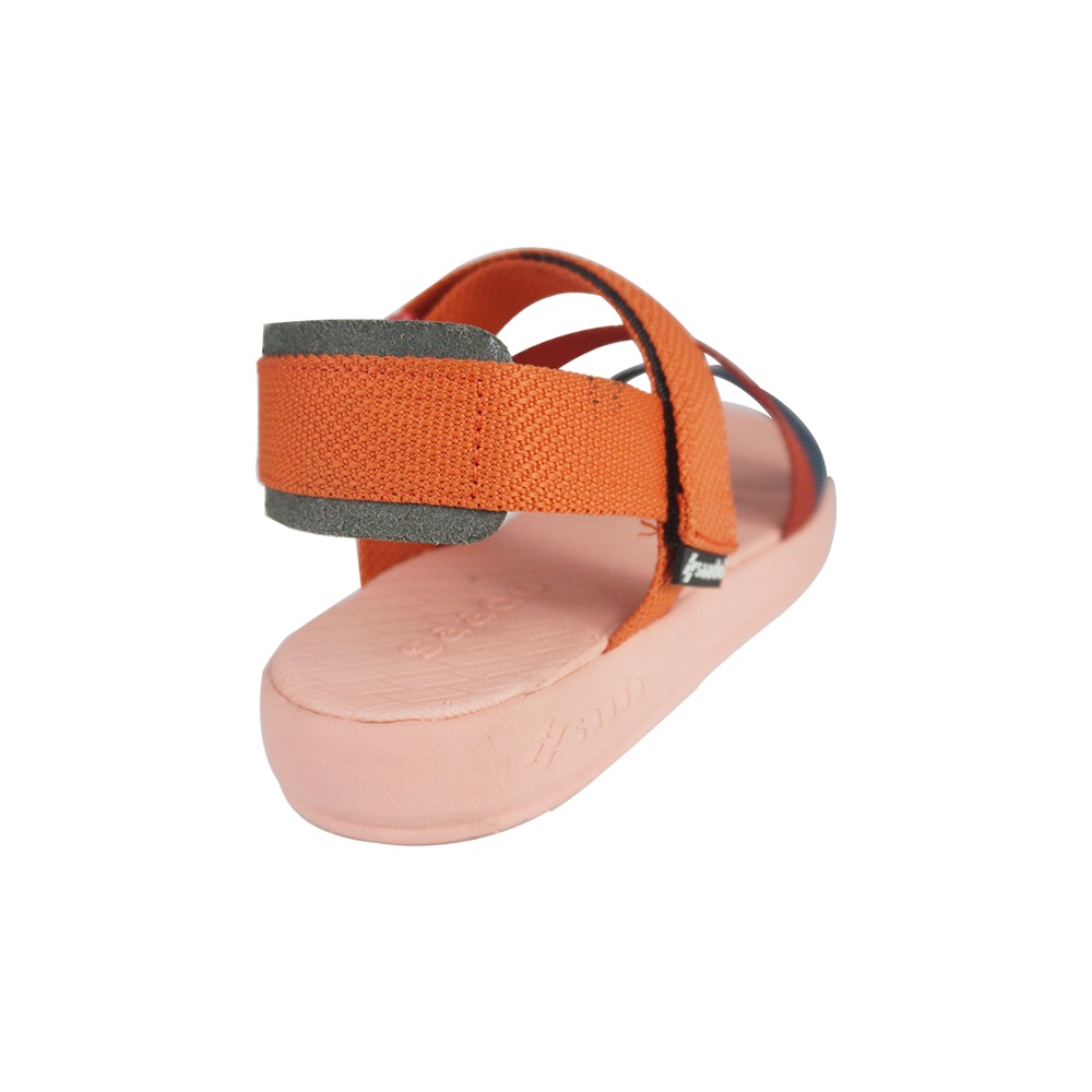 Sandal Saado nữ chính hãng quai chéo SE01 màu hồng, Dép quai hậu đế bằng thương hiệu Mỹ siêu nhẹ bền