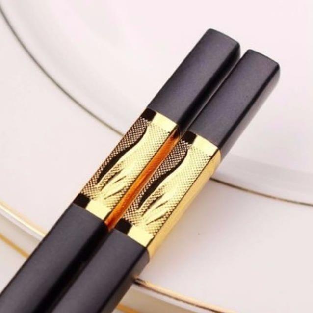 Hộp 10 đôi đũa bọc mạ vàng sang trọng cao cấp ( tuyển khách sỉ)