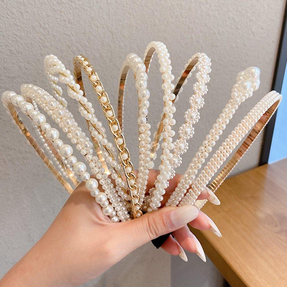 Trâm Cài Tóc Bằng Kim Loại Đính Ngọc Trai Nhân Tạo Dành Cho Cô Dâu